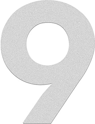 HASWARE House Number 3 inch (7.5 cm) Self Adhesive Letters Apartment Door Numbers Street Address Plaque Home Stylish Decor, Acrylic(9, Silver)