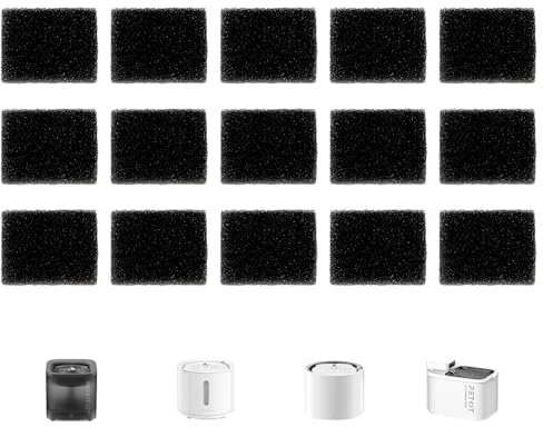PETKIT Filtres en mousse de rechange pour fontaine à eau sans fil PETKIT Eversweet 3 Pro, lot de 15 pièces (Filtre en mousse - UE)