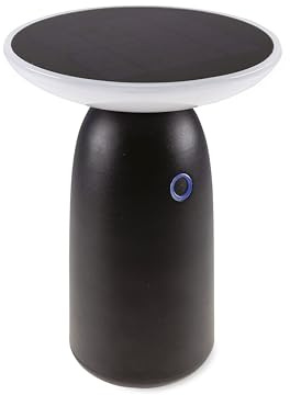 ChiliTec Solar Tischleuchte 22,5cm | IP44, Dimmbar, USB C, Dämmerungssensor, Warmweiß