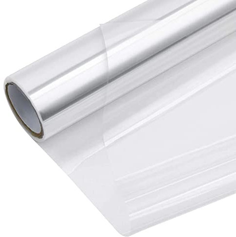CYH Klares Cellophan Transparent Geschenkpapier Rolle, 86CM x 30M Durchsichtige Geschenkfolie, 3 Mil Dicke Zellophanfolie Transparentfolie Blumenfolie für Bastelkorb Blumen Geschenkkörben Handwerk