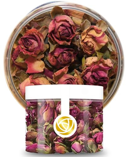 Rosie Rose Dekorative Rosenblüten in 7 Farben - 20g - Dekorative getrocknete Blüten, Topping für Torten, Kuchen Dekoration,100% natürlich zum Backen Kochen & Dekorieren (Vintage Rose)