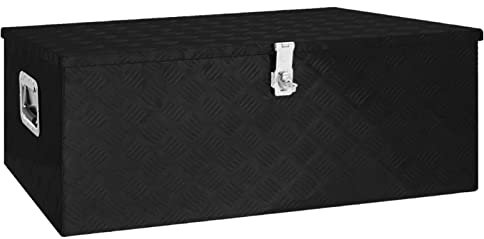 Tidyard Allzweck-Aufbewahrungsbox Box Aufbewahrungskoffer Alukiste Kiste Alubox Transportbox Transportkiste Box Werkzeugkasten Werkzeugkoffer Werkzeugkiste Werkzeugbox 100 x 55 x 37 cm (L x B x H)