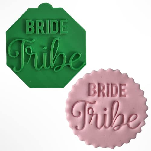 Bride Tribe Hen Party Fondant Stamp Debosser Cupcake Icing Cookie Decoration Cake (Medium - 8cm)