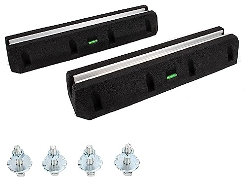 Cherbowing Bodenkonsole Dämpfungssockel für Klimaanlage und Wärmepumpe Antivibrationsfüße aus Gummi mit Wasserwaage UV-beständig 400kg belastbar (600 mm)