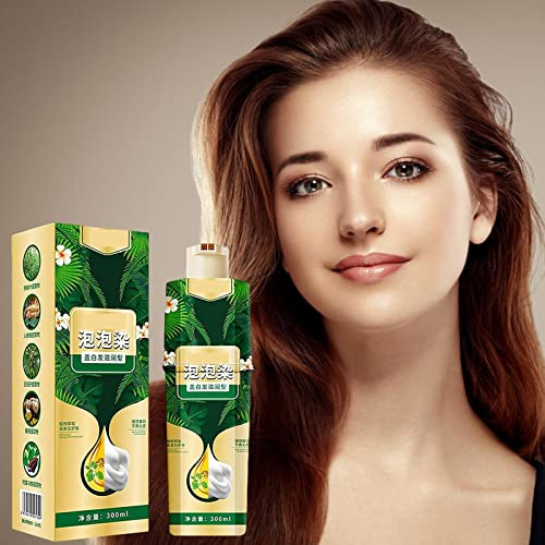 Instant Chestnut Brown Hair Dye Shampoo,Plant Natural Chestnut Brown Hair Color 100 Chestnut Brown Coverage Unisex Long Lasting Color Shampoo 200ml