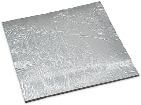 Ignifuge 123 – Tapis en fibres de céramique aluminium 300 x 300 x 5 mm, silicate d'aluminium, résistant à la chaleur jusqu'à 1260 °C, densité du matériau 200 kg/m³, isolation pour cheminées et poêles