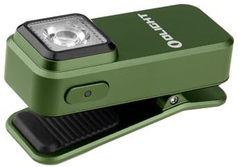 OLIGHT Oclip Rechargeable EDC Clip on Torch 300 Lumens Dual Light Sources Pocket Lamp with Magnetically Attach, USB-C Charging Flashlight for Working, Cycling, Reading and Safety Warning (OD Green)