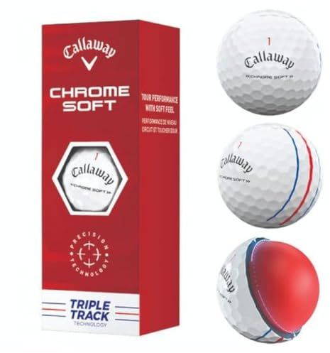 Callaway Golfbälle aus Chrom, weich, 3 Stück, Weiß, 3 Stück