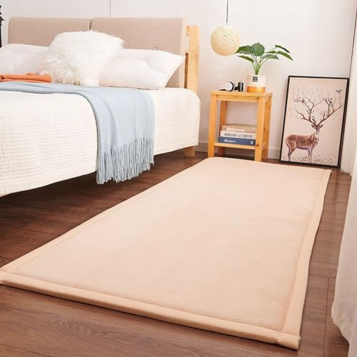 Single tree forest Tatami Teppiche, korallen Samtmatte, Kinder Krabbeldecke Weiche, Teppich Kinderzimmer Mädchen Jungs -Beige-60 * 150