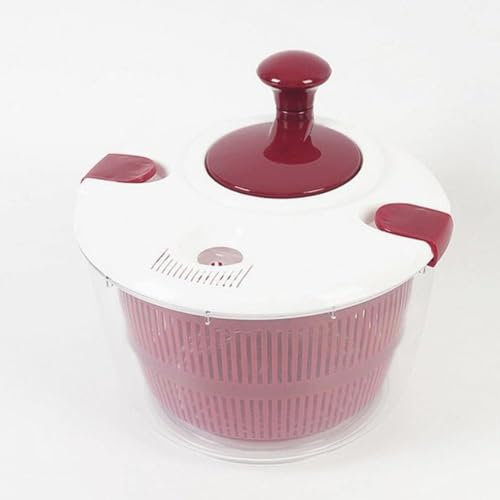 JOEBO Salad Spinner Large Plastic Kitchen Salad Spinner 5 Litres Quick Vegetable Dryer BPA Free /72 (Color : Red)