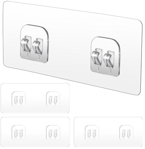 WY LIGHTING LEVEL 4 Pack Shower Caddy Adhesive Replacement, Strong Adhesive Sticker Hooks for Corner Shower Caddy Bathroom Shelf Basket Soap Dish Hanging Hooks Kitchen Accessories No Drilling
