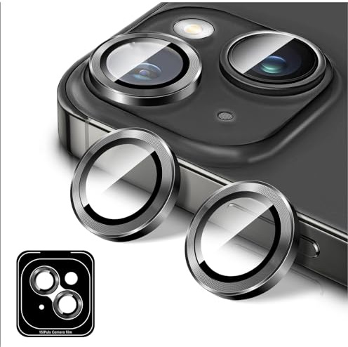 Kucheed Camera Lens Protector Compatible for iPhone 12/12 Mini, Tempered Glass Camera Cover Screen Protector, Automatic Alignment Metal Individual Rings, HD Anti-Scratch Phone Accessories