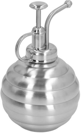Headerbs Feiner Nebel-Garten-Blumensprüher Plant Sprühflasche 400 Ml Edelstahl-Pflanzensprüher mit Oberer Pumpe für Innenräume, Hausluftpflanzen, Sukkulenten, Außengärten (SILVER)