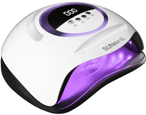 UV Lampe für Gelnägel, 300W UV Lampe Nägel mit Telefonhalterung, UV LED Nagellampe Nageltrockner Nägel für Gel Nagellack, Nagel UV Lampe mit 4 Timern, 72 LEDs, Auto Sensor