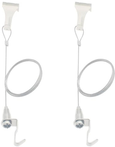 OZXNO 2 ganci regolabili per appendere quadri, ganci e filo con cavo lungo 1 m con kit di sistema di sospensione ad anello