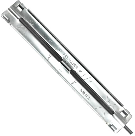 SWS Forst Feilenhalter mit Rundfeile 4,8mm zum Schärfen von Sägeketten