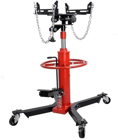 ATUMY Getriebeheber 0,5 t hydraulischer Teleskop-Getriebeheber mit hohem Hub, Getriebeheber für Hochhub-Autogetriebe hebebühne Auto(Red)