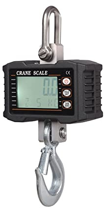 Bilancia da gru digitale, Bilancia a sospensione for gru digitale da 1000 kg 1T Bilancia for gru a gancio con display digitale LCD industriale for impieghi gravosi