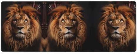 YYHWHJDE The Lion's Gaze Prints Tapis de souris extra large 30,5 x 80 cm pour ordinateurs de bureau, ordinateurs portables, ordinateurs personnels