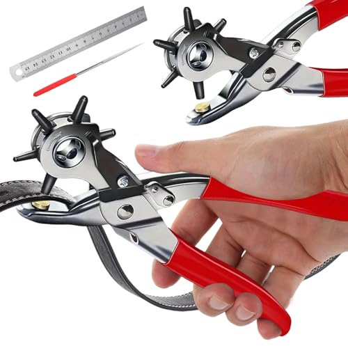 Pince Perforatrice Cuir, Pince Perforatrice Rotative, Ensemble d’Appareils à Trous, pour Ceintures, Bracelets