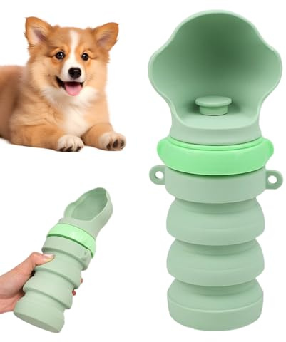Dispensador de Botellas de Agua para Perros, Vaso Plegable a Prueba de