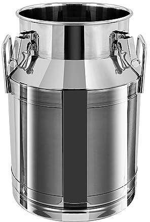 Edelstahl milch Transportkanne, Edelstahl-Milchkanne mit Deckel, Luftdichter Milchkrug Transportkanne Geeignet, Milchkännchen zum Transport oder zur Aufbewahrung (30L)