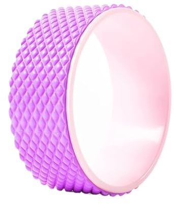 Yogahjul, Pilatesring, hemmagymtillbehör, träningsutrustning, fitnesscirkel, muskelmassage, ryggträningsrulle (lila)