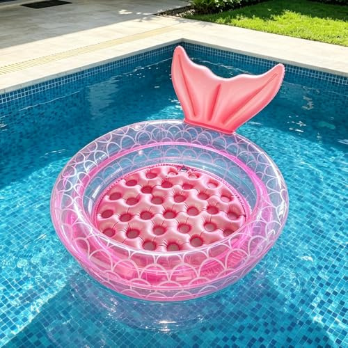 SKIKHN Piscina Hinchable Infantil, 88x26cm Piscina Hinchable de Bebés, para Familia Exterior Jardín Patio Interior Agua Juego, Rosa