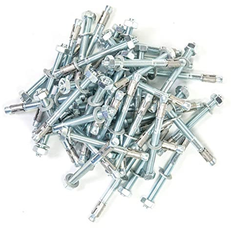 myMAW Schwerlastdübel 50 Stück Packung M12 Bolzenanker Schwerlastanker Dübel Blitzanker Anker M 12 Keilanker verzinkt