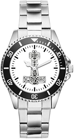 KIESENBERG Mjölnir Thors Hammer Wikinger Geschenk Artikel Idee Fan Uhr 1232