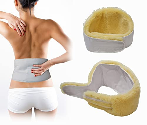 Lammfell - NIERENGURT Lammfellwärmer Nierenwärmer Rückenwärmer S-3XL Größe L, Farbe Gelb