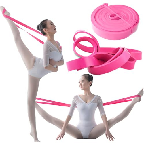 JJunLiM Bande élastique en Latex pour Une flexibilité Totale pour Danse et Gymnastique (13mm Pink)