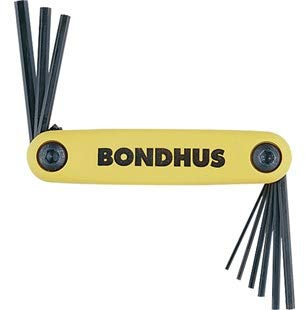 Bondhus 12592 - Juego de llaves allen plegables (7 unidades, 1,5 a 6 mm)