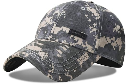 CACUSS Baumwolle Baseballkappe Herren Baseball Cap Unisex Mütze Verstellbar für Draussen Sport