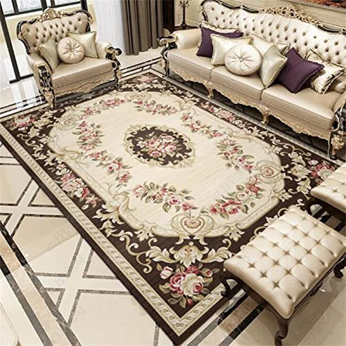 RUGMRZ Teppich Kurzflor 180 x 220 cm Rugs for Living Room grau Vorleger Großer Traditioneller Orientteppich Mit Vintage-Blumenmuster, Leicht Zu Reinigen