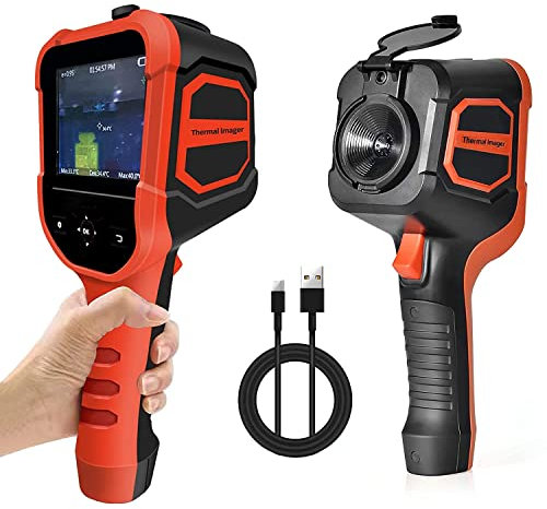 Termocamera a infrarossi, T4-TI003-R termocamera portatile con risoluzione 210 x 160 IR e frequenza di aggiornamento 9 Hz, microSD ricaricabile da 6 GB con resistenza alle cadute per motori, motori,