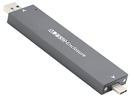 NFHK Combo Typ-C & USB3.0 zu NVME M-Key M.2 NGFF SATA SSD PCBA Gehäuse 2280/2242/2230mm Adapter RTL9210B Chipsatz
