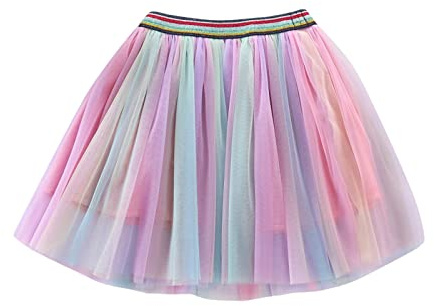 Tüllrock Kinder Ballettrock Regenbogen Minirock Prinzessin Tanzkleid Mädchen Tüll Tanz Röcke für Kinder Tutu Röcke Mädchen Tutu Tüll Sterne Funkelnde Pailletten Ballett Rock