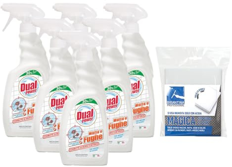 Set Pulizia: D.Power Anti Muffa e Fughe, Combatte la Muffa con Ossigeno Attivo, per Interni ed Esterni, 500ml + 1 Confezione Gomma Magica (6 Spray + 1 CF Gomma Magica)