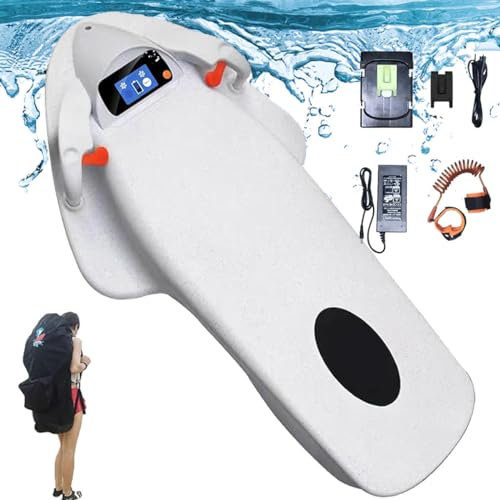 SOYPAX IP68 Elektrisches Surfbrett (100Kg Last) + Aufbewahrungstasche + Multifunktionales LCD Display, 4 Geschwindigkeitsstufen - Standard/Sport Modus Elektrisches Surfbrett