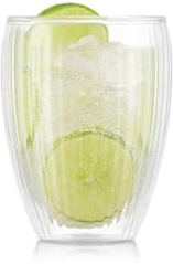 Bodum Pavina Doppelwandige Gläser mit Rippen, 320 ml, 2 Stück