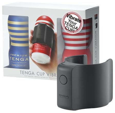 TENGA Cup Vibrator Starter Set - Intensiver Vibrator für TENGA Cup Mastubatoren - Sexspielzeug für Männer - Inklusive TENGA Original Vacuum Cup & Premium TENGA Cup