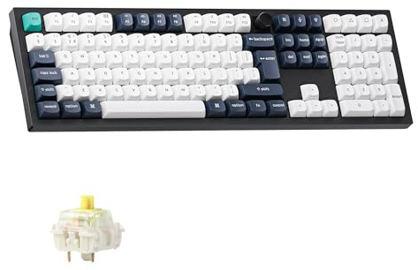 Keychron Q6 Max Wireless Mechanical Keyboard, QMK Bluetooth/2.4 GHz/Wired, Full Size Programmable Knob RGB Backlit Hot-Swappable Gateron Early Tactile Switch for Mac Windows Linux(UK Layout) - Black