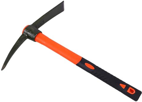 Garden Pick Mattock Fiberglass Handle for Soil Breaking Planting Camping Landscaping Home Excavation Trail Maintenance Farming Hand Mattock