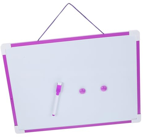 Kisangel Pizarra Magnética Doble Cara con Borrado Seco para Oficina y Hogar Tablero de Escritura Reutilizable para Adultos Pizarra de Notas Portátil para Mensajes y Dibujos