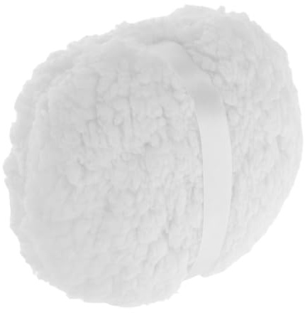 Large Body Powder Puff 6 Inch Plush Reusable White for Men Women | Washable Oversized Dusting Applicator, Soft Loose Powder Tool, Versatile Body Use, Fluffy Powder Finish