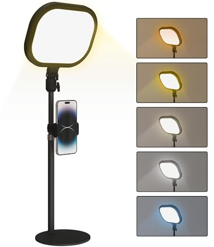 HOMCOM Lampe de Bureau LED Dimmable, Métal, Noir