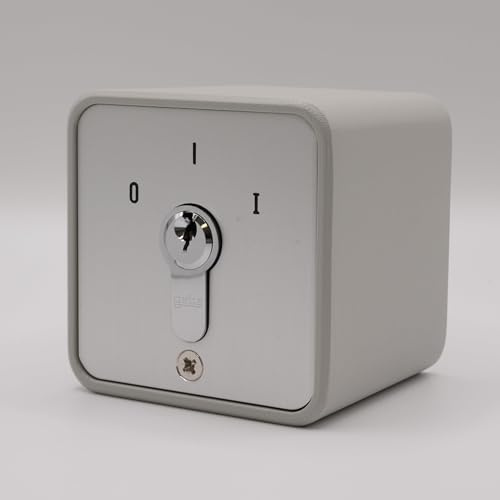 GEBA S APZ 1-1R/2 – Zündschloss mit Schlüssel, Ein/Aus, für automatisches Tor/Garage, Ref.: 009.1202.10, automatische Rückkehr durch Feder – 3 Schlüssel inklusive + 1 Goodies Domobi