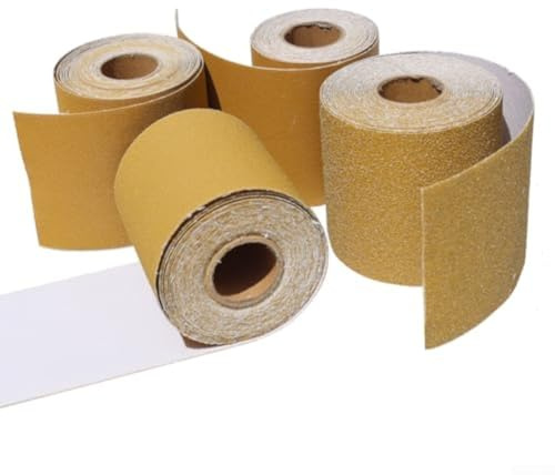 Kit de rollo de papel de lija multiusos de 20 yardas, grano 80320 para lijado húmedo y seco para madera, metal, fibra de vidrio, plástico y más
