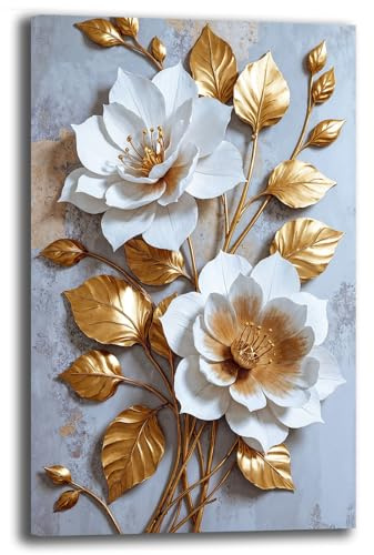 Quadri Moderni Soggiorno Verticale FIORI Quadro moderno FIORE da Parete grande XXL Stampa su tela Canvas Decorazione Murale muro Arredo Camera da letto Cucina (1, 40x70 cm, Canvas intelaiato)